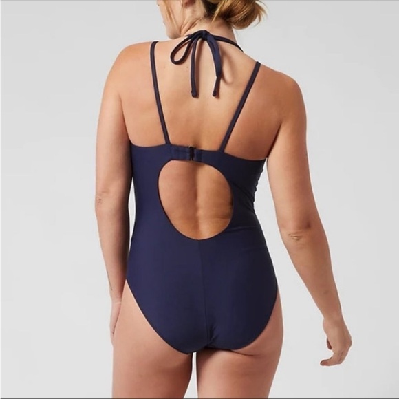 ATHLETA Keyhole Black Swimsuit Sz Small - Picture 2 of 9